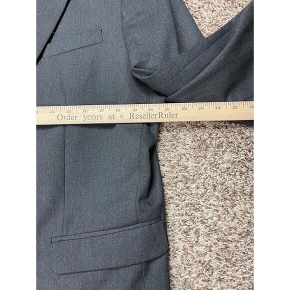Perry Ellis Mens Two Button Suit Jacket Charcoal Lined Classic Fit Notch 42R New - Picture 5 of 11